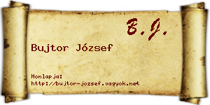 Bujtor József névjegykártya