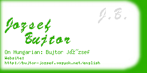 jozsef bujtor business card